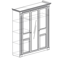 Трехдверный шкаф для одежды Лючия 180 темный